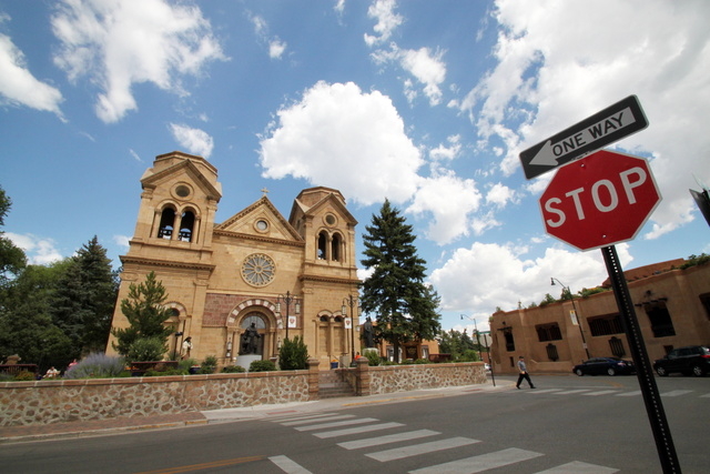 This July 14, 2010 image shows St. Francis Cathedral, one of many historic churches and missions in Santa Fe, N.M. Aside from being one of the citys most photographed landmarks, Pope Benedict XVI  ...