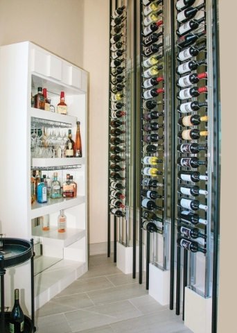 There is a wine storage wall that can house more than 100 bottles. ELKE COTE/REAL ESTATE MILLIONS