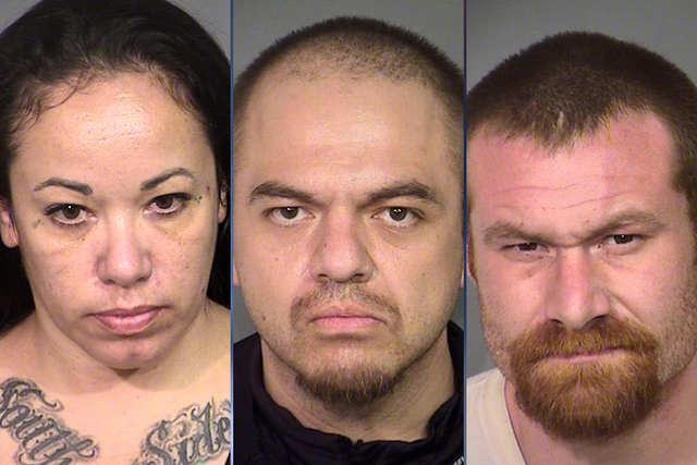 Fabiola Jimenez, Luis Castro and Edward Honabach were booked into the Clark County Detention Center on Thursday and Friday to face eight charges — attempted murder, conspiracy to commit murder,  ...