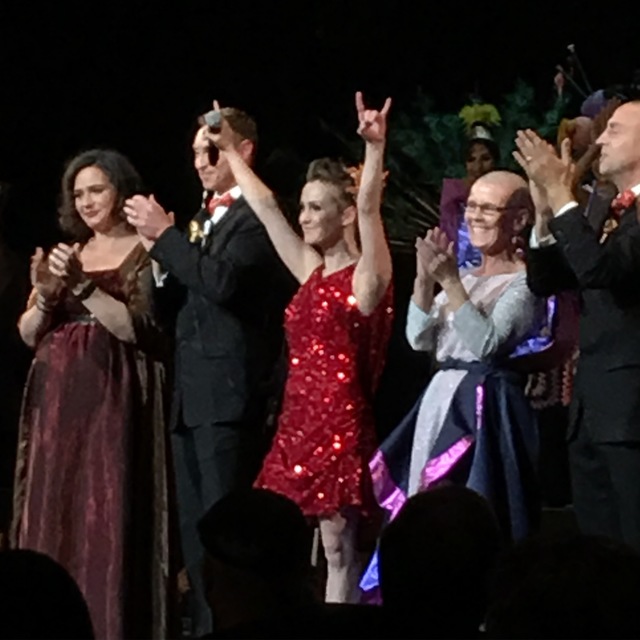 Circus Couture founder Erica Linz makes the announcement Friday night at the Joint at the Hard Rock Hotel that the charity show has exceeded $1 million in donations for the Children's Specialty Ce ...