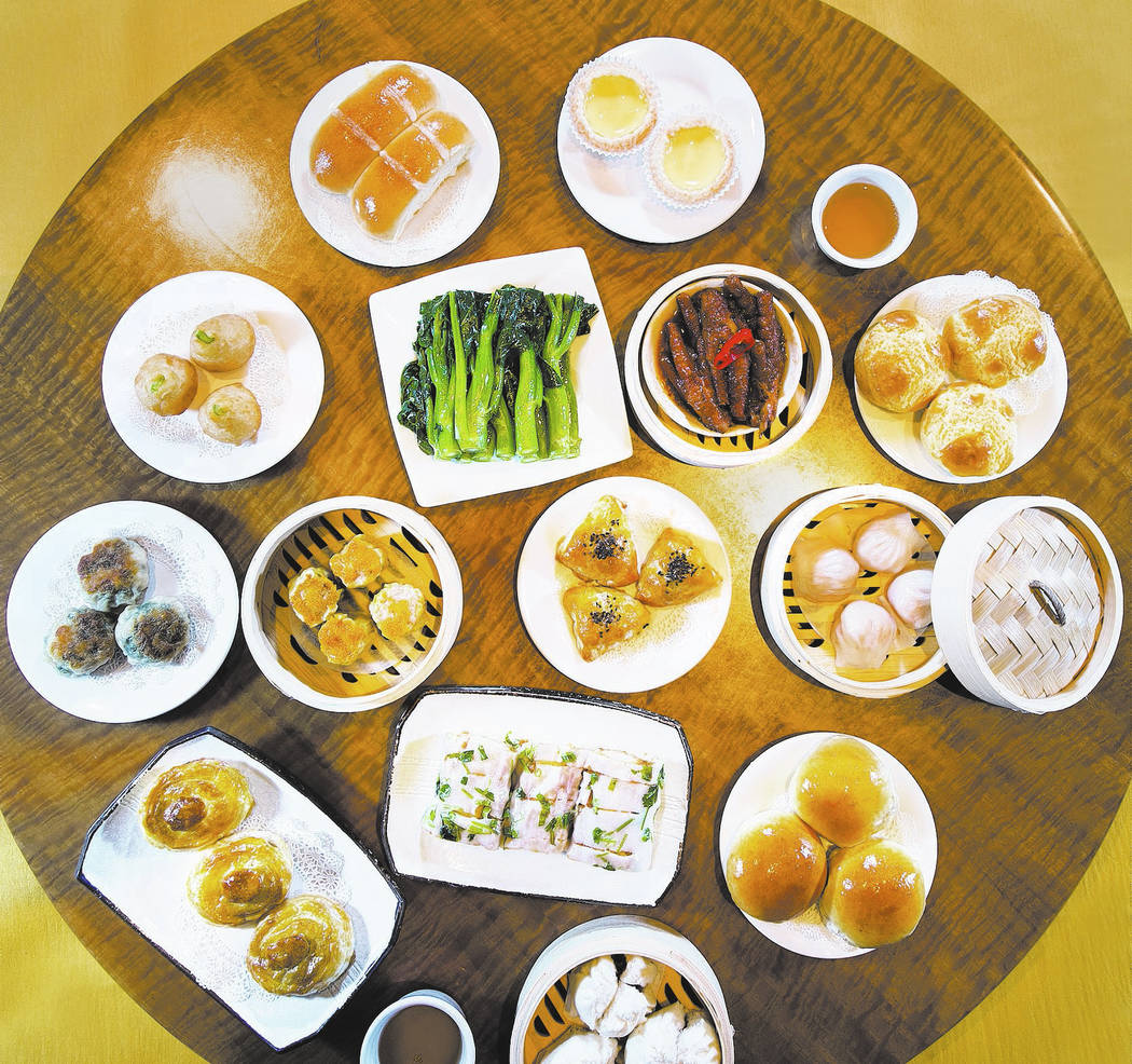 A sample of the dim sum menu served in small steamer baskets or plates at Ping Pang Pong on Wed ...