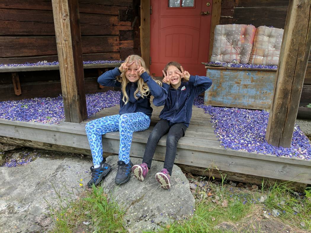 Shane Peterson's two girls, Clara, left, and Frida, during a recent trip to Sweden. Courtesy of Shane Peterson