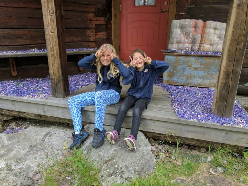 Shane Peterson's two girls, Clara, left, and Frida, during a recent trip to Sweden. Courtesy of ...