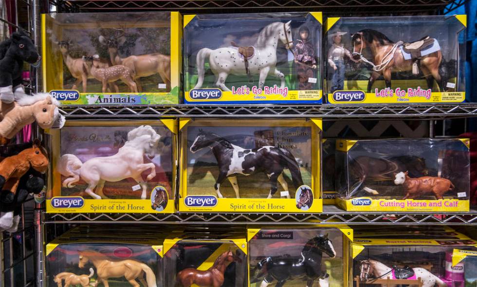 Western figurines from Breyers at Cowboy Christmas on Thursday, Dec. 7, 2017, at the Las Vegas ...
