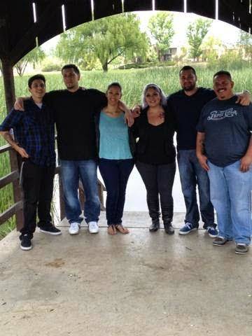 From left to right: siblings Joseph Archuleta, Phillip Archuleta, Lisa Garcia, Evelyn Gallegos, Ricky Medrano, and step brother Joey Hernandez. Photo courtesy of Lisa Garcia.