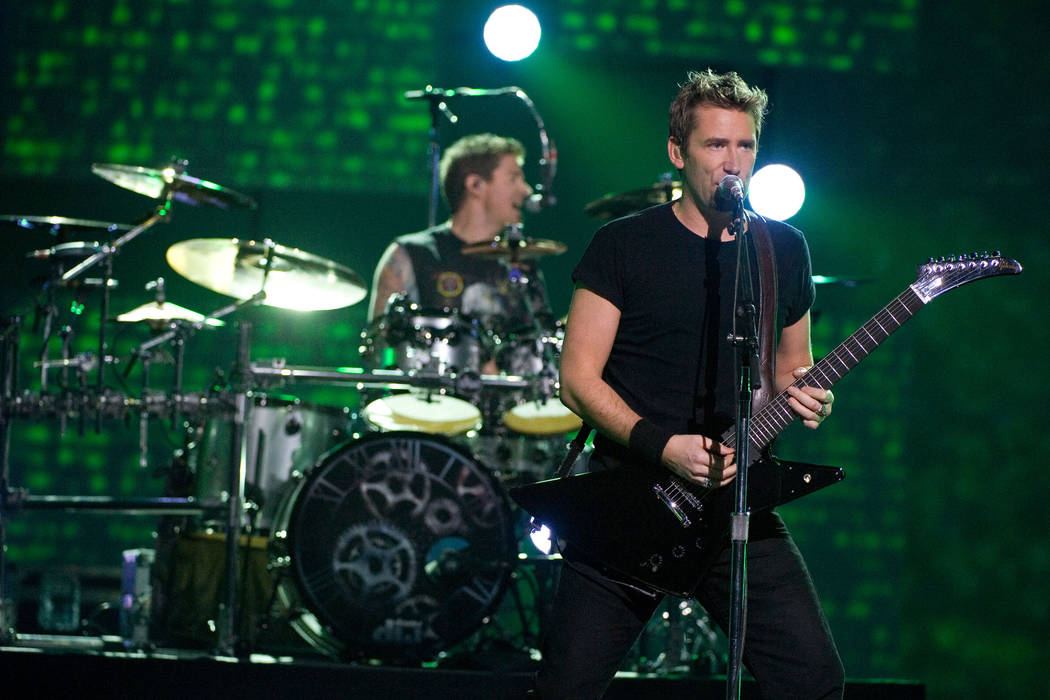 Nickelback performs at the Juno Awards on Sunday, April 1, 2012, in Ottawa, Ontario. (AP Photo/Arthur Mola)