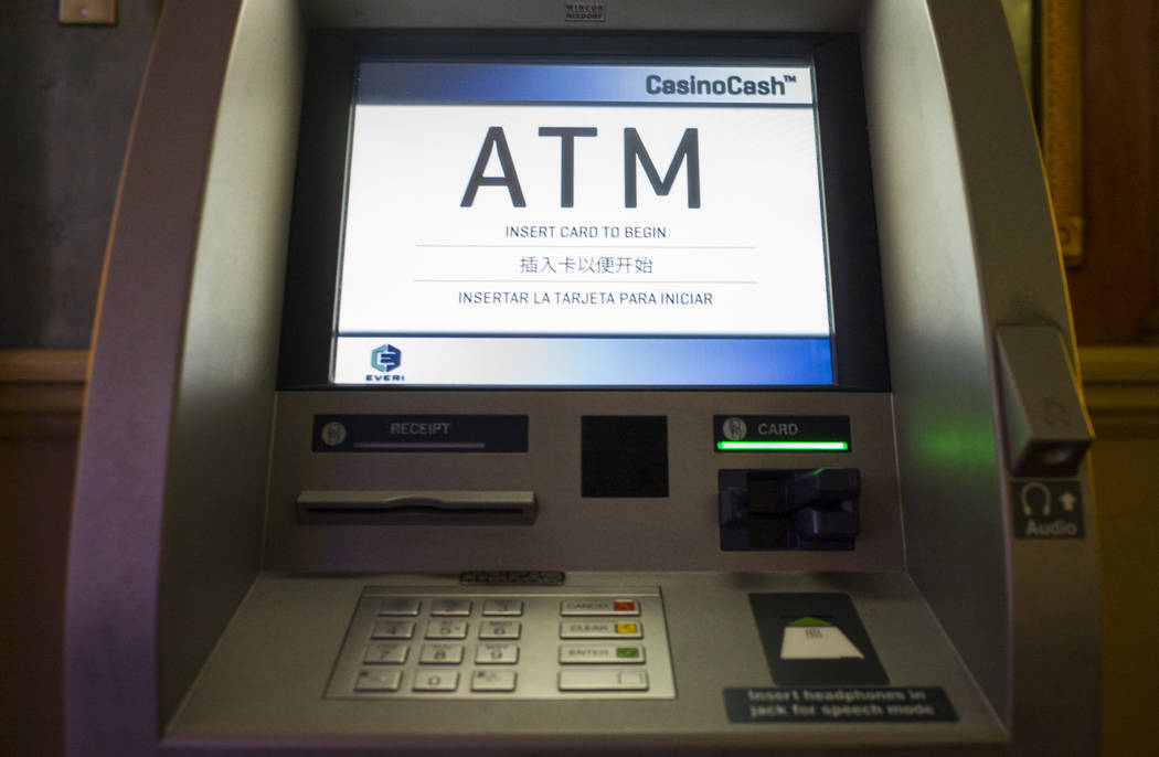 The ATM at Sunset Station where Henderson Constable Earl Mitchell withdrew $100 last November, in Henderson on Wednesday, March 14, 2018. Chase Stevens Las Vegas Review-Journal @csstevensphoto
