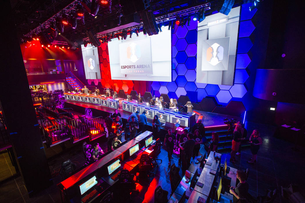 The interior at the Esports Arena hours before the grand opening at the Luxor in Las Vegas on Thursday, March 22, 2018. Chase Stevens Las Vegas Review-Journal @csstevensphoto