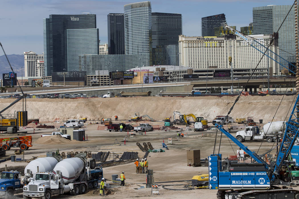 The site of the future Raiders stadium in Las Vegas, Friday, March 9, 2018. Erik Verduzco Las Vegas Review-Journal @Erik_Verduzco