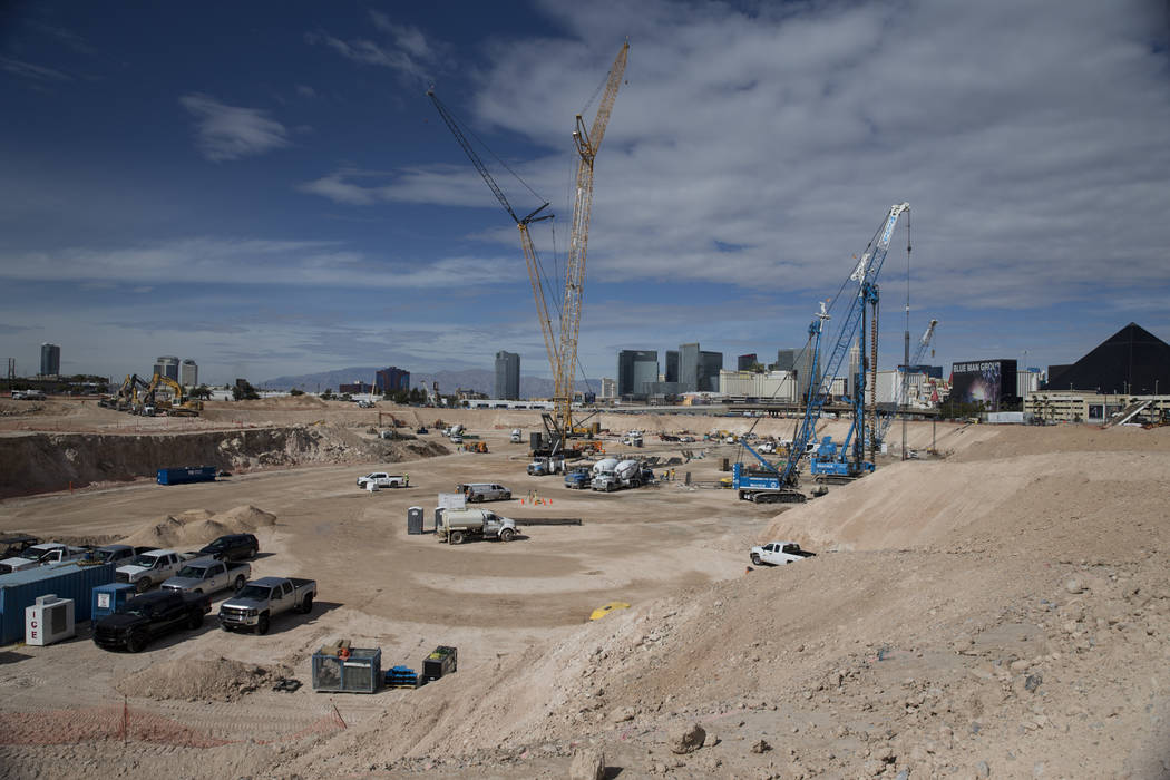 The site of the future Raiders stadium in Las Vegas, Friday, March 9, 2018. Erik Verduzco Las Vegas Review-Journal @Erik_Verduzco
