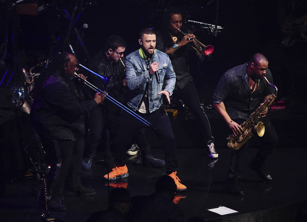 Singer Justin Timberlake performs at Madison Square Garden during the "Man of the Woods Tour" on Thursday, March 22, 2018, in New York. (Photo by Evan Agostini/Invision/AP)