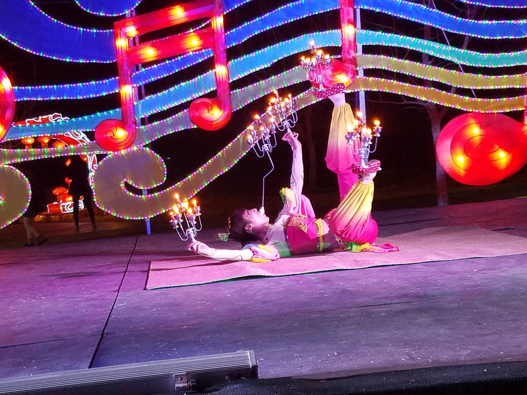 A contortionist performs at Craig Ranch Regional Park during a Chinese Lantern Festival on Feb. 16, 2018. Richard N. Velotta/Las Vegas Review-Journal @RickVelotta