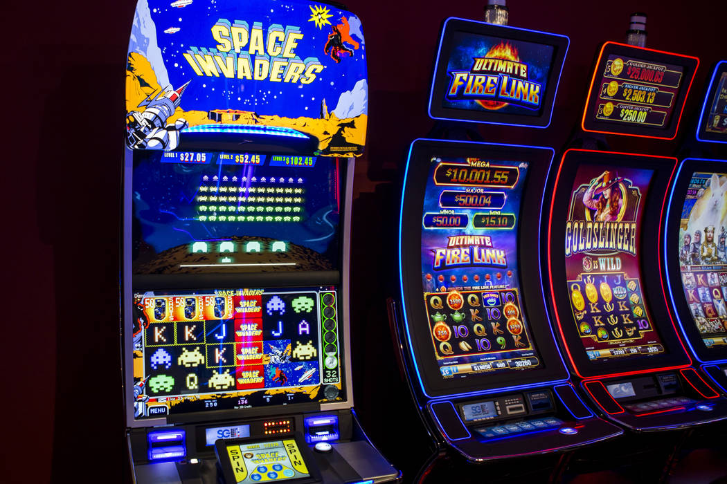 The new Space Invaders slot machine at Scientific Games on Thursday, June 8, 2017. Patrick Connolly Las Vegas Review-Journal @PConnPie