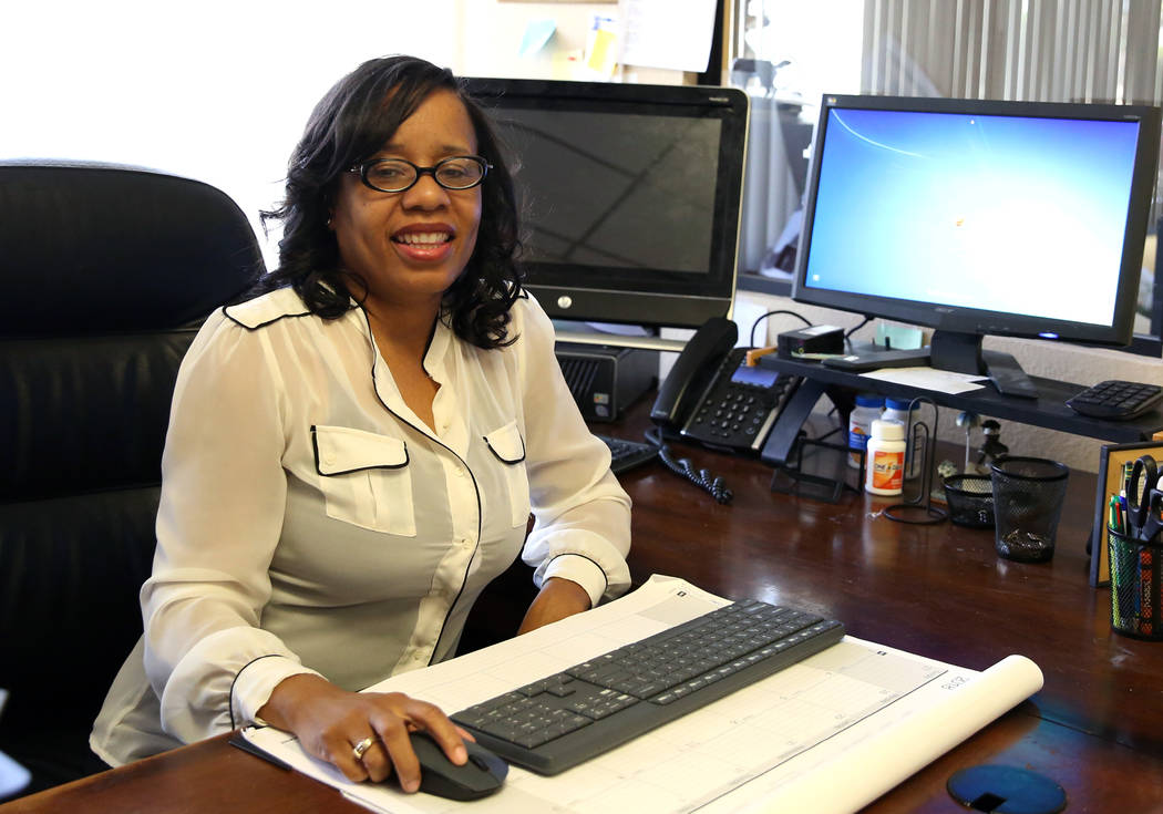 Lydia High, owner of Las Vegas-based accounting firm Precise Business Management, poses for photo at her Las Vegas office on Monday, April 23, 2018. Bizuayehu Tesfaye/Las Vegas Review-Journal @biz ...