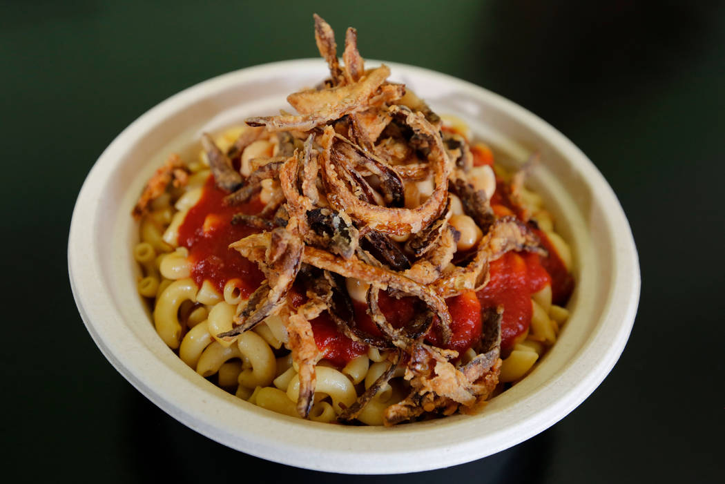 Koshari is served at Pots in Las Vegas, Thursday, June 7, 2018. Pots is a vegan and vegetarian restaurant, which serves Egyptian cuisine. (Chitose Suzuki/Las Vegas Review-Journal) @chitosephoto