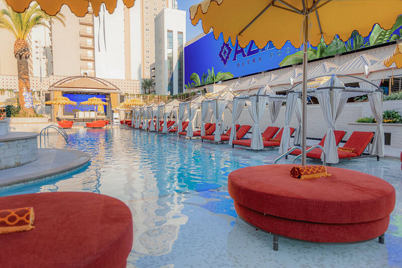 Azilo Ultra Pool at the Sahara, which opened September 2021. (Sahara)