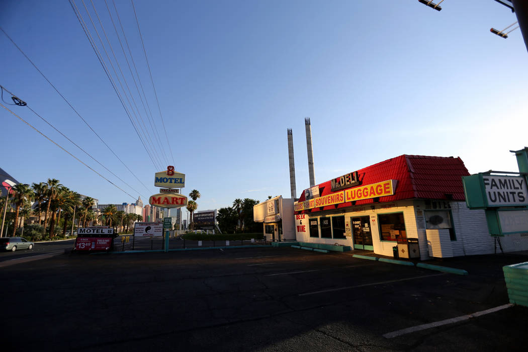 The retail area of the closed Motel 8 on the south Strip in Las Vegas Thursday, July 19, 2018. K.M. Cannon Las Vegas Review-Journal @KMCannonPhoto