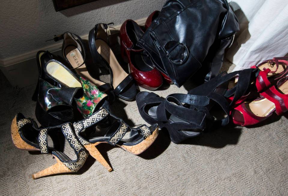 A variety of shoes belonging to Sonja Bandolik, the " Madam on the Menu," at the Love ...