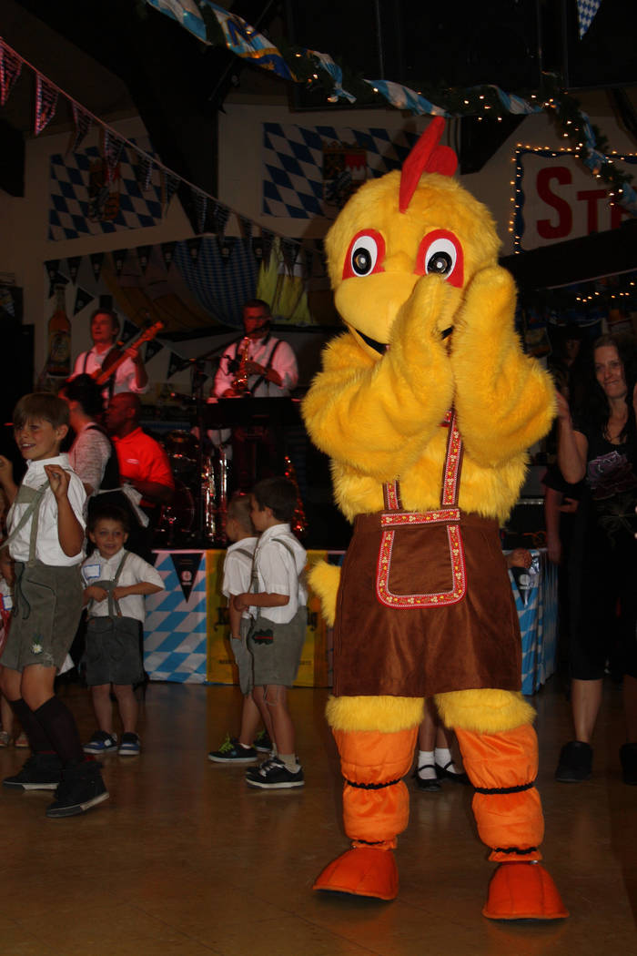 The Chicken Dance is everyone’s favorite at Oktoberfest. (Deborah Wall/Las Vegas Review-Journal)
