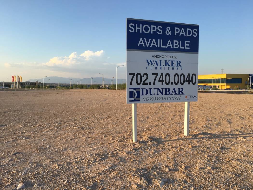 Walker Furniture announced plans in March 2017 to build a store next to Ikea in the southwest Las Vegas Valley, on this property seen Aug. 13, 2018. The store has not been built. (Eli Segall/Las V ...