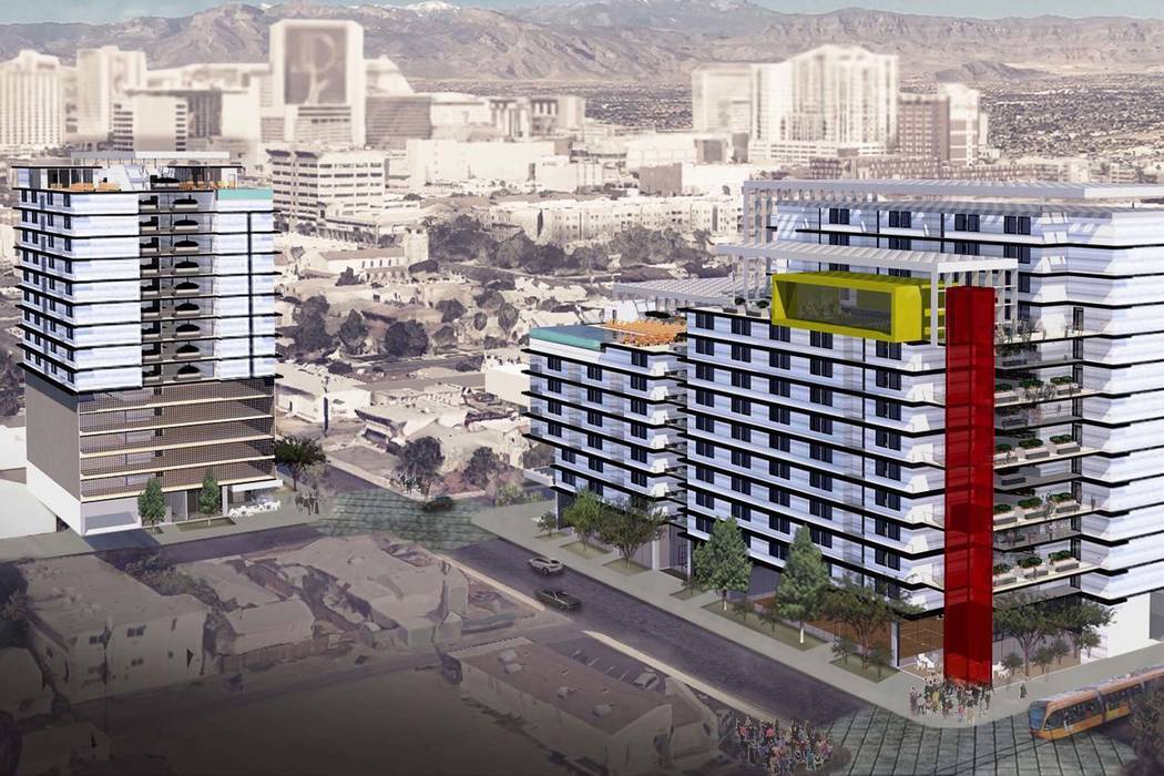 Daniel Riceberg filed plans to build two 15-story apartment towers near The Gay and Lesbian Community Center of Southern Nevada. (Daniel Riceberg)