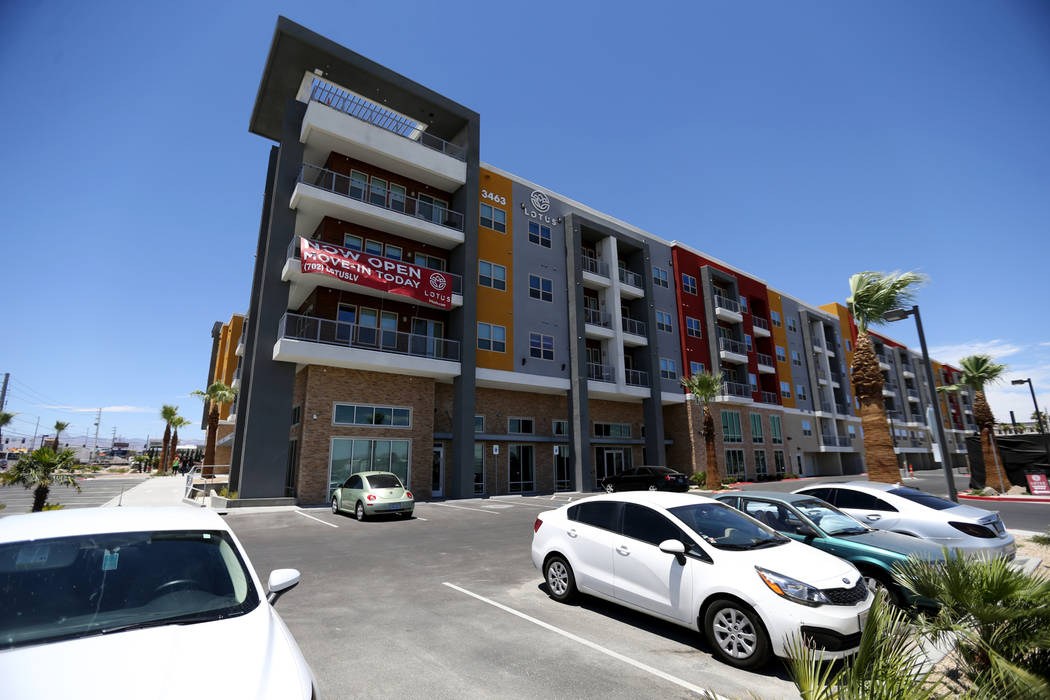 Lotus apartment complex on Spring Mountain Road near Valley View Boulevard Monday, May 25, 2018. K.M. Cannon Las Vegas Review-Journal @KMCannonPhoto