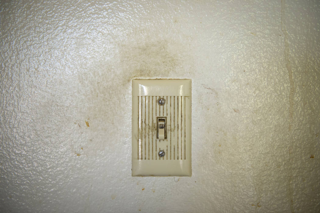 Smoke and nicotine stains are visual inside one of the cheapest homes currently listed for sale in Las Vegas, Tuesday, Nov. 27, 2018. Caroline Brehman/Las Vegas Review-Journal