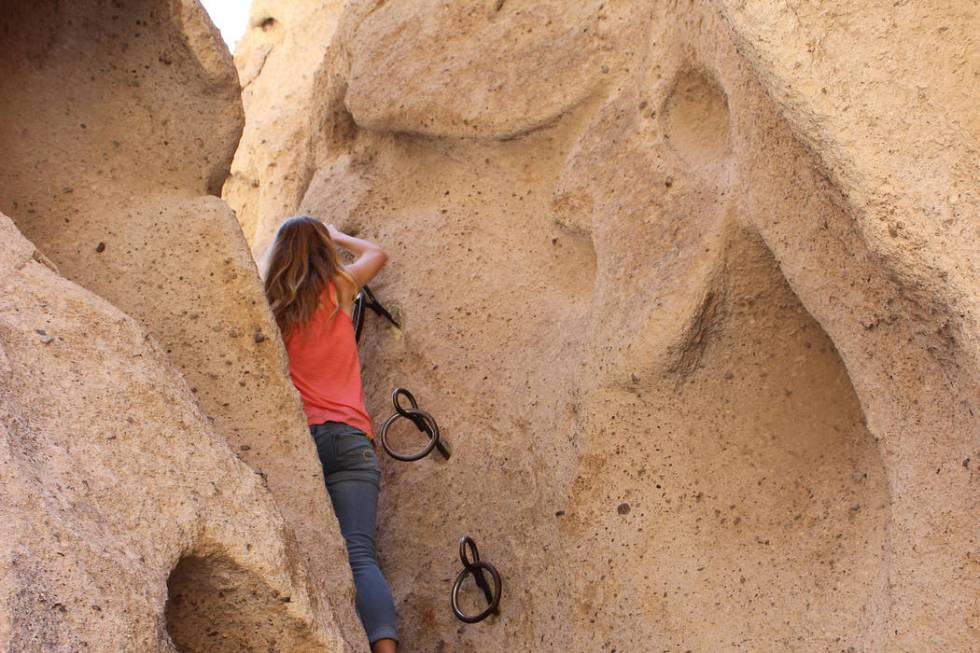 The Bureau of Land Management installed these ringbolts more than 35 years ago to aid hikers tr ...