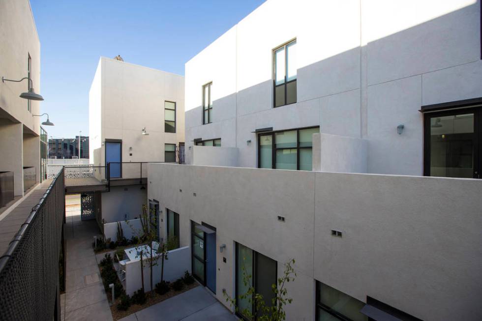 A view of residential units at The Lucy, a multipurpose creative residency created by Beverly R ...