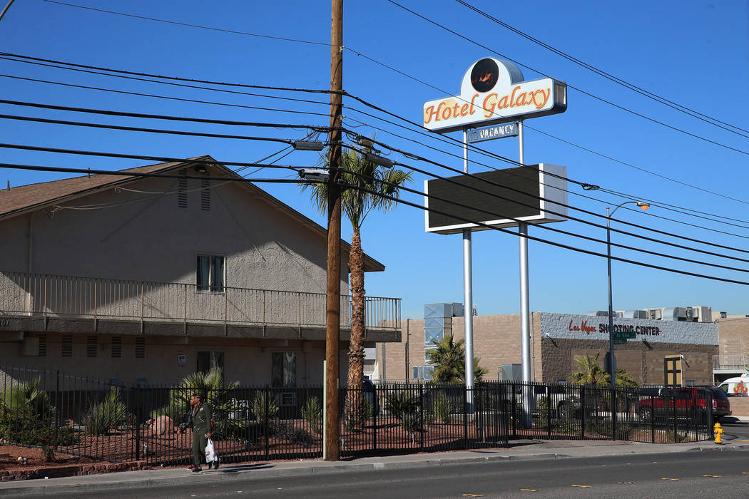 Hotel Galaxy, 5201 Dean Martin Drive, in Las Vegas, Friday, Jan. 4, 2019. Erik Verduzco Las Vegas Review-Journal @Erik_Verduzco