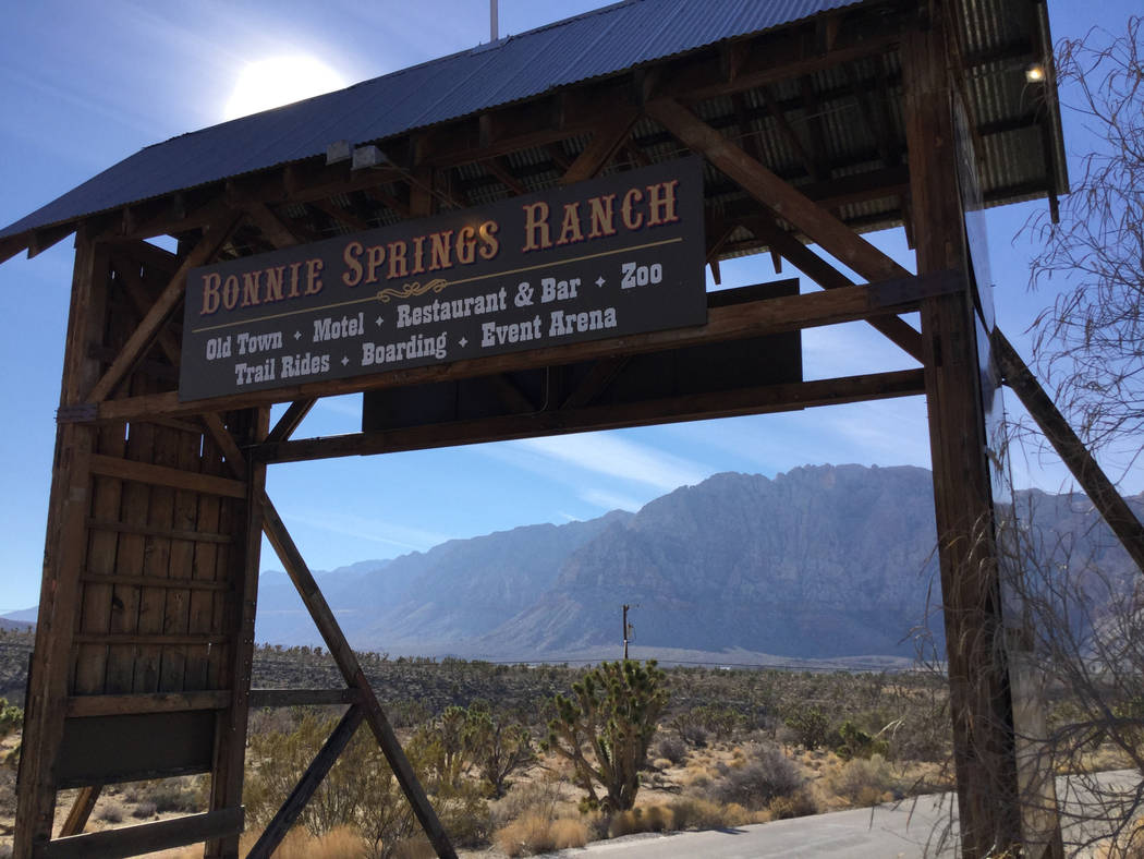 Developer Joel Laub and his attorney and project partner J. Randall Jones plan to buy Bonnie Springs Ranch, seen above on Wednesday, Jan. 9, 2019, west of Las Vegas, and turn it into a custom-home ...