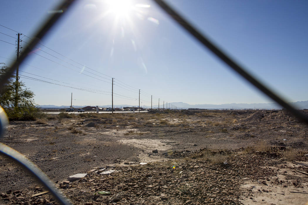 A 57-acre plot of land near the Las Vegas Motor Speedway, seen Tuesday, Jan. 23, 2018, was purchased by warehouse developer Prologis. Patrick Connolly Las Vegas Review-Journal @PConnPie