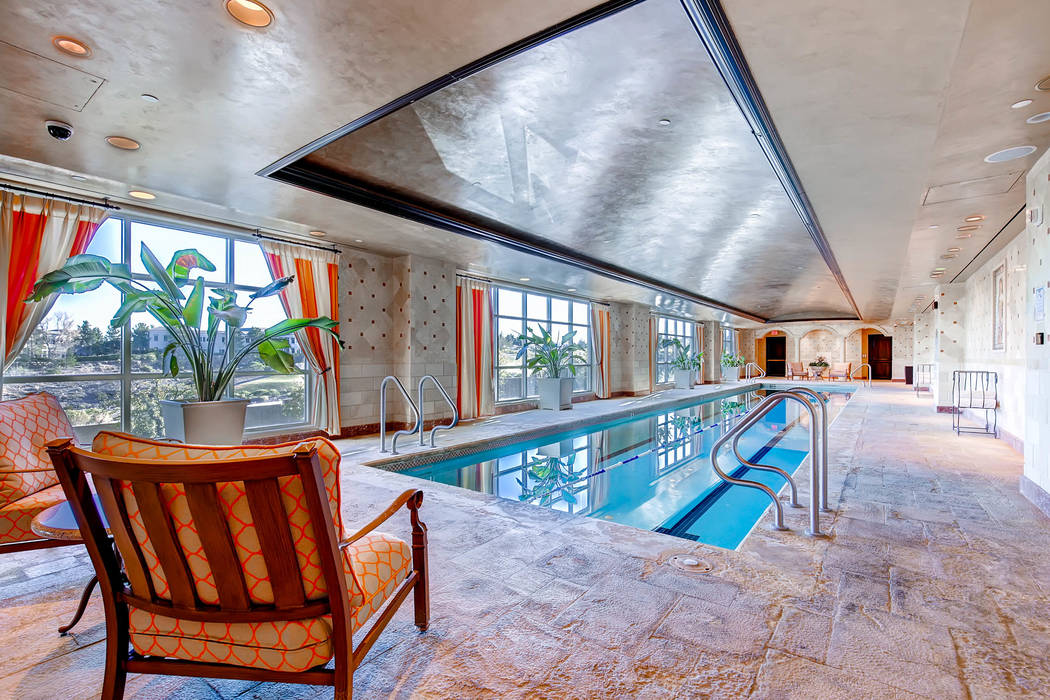 One Queensridge Place has an indoor pool area. Two of the property's condos hit the Top 10 list this year. (Char Luxury Real Estate)