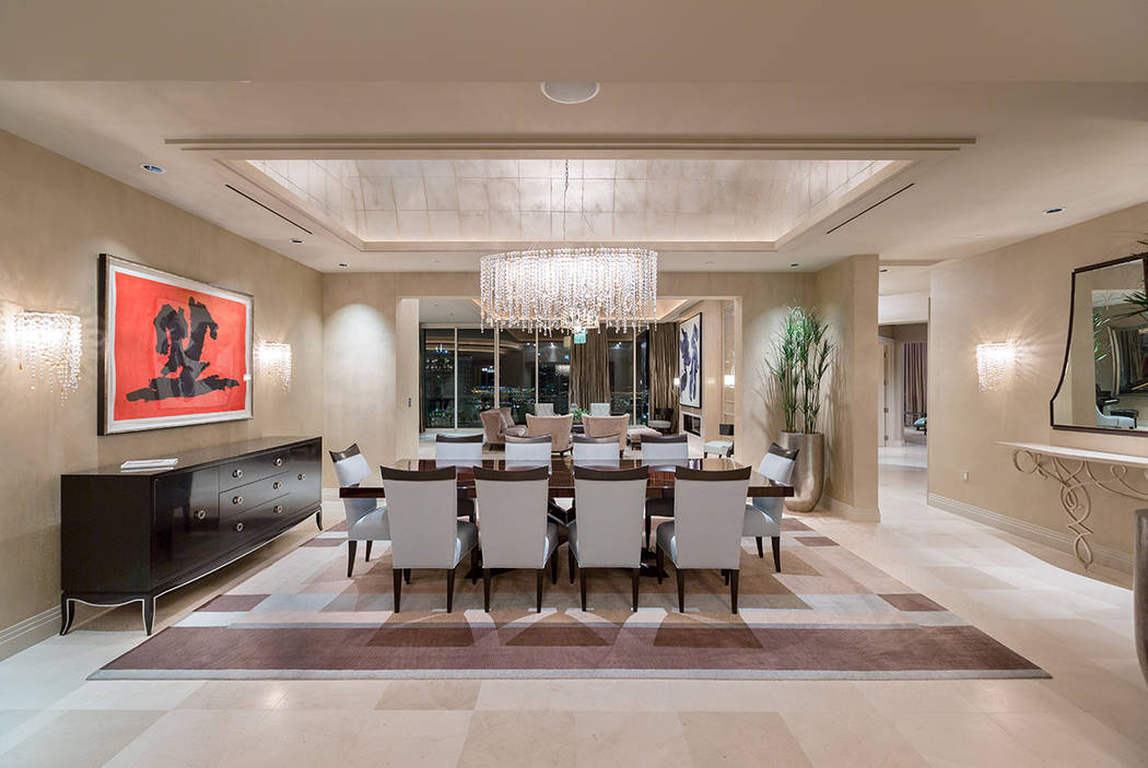 The $5.5 million sale of an 8,205 square-foot penthouse at Turnberry Place was the highest selling high-rise condo in Las Vegas last year. (Ivan Sher Group)