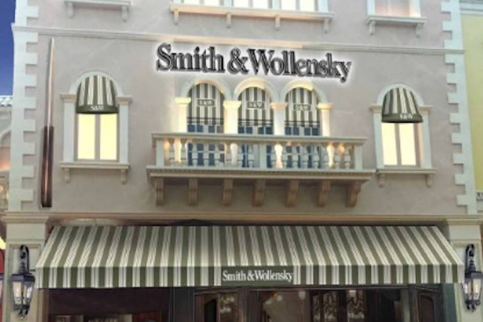 The exterior of Smith & Wollensky's new Las Vegas Strip restaurant at The Venetian is expected ...