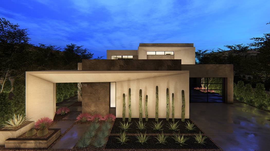 Luxury builder Blue Heron announced plans for a new community, Vantage, at Henderson's Lake Las Vegas. A rendering of one of its homes is seen here. (Blue Heron)