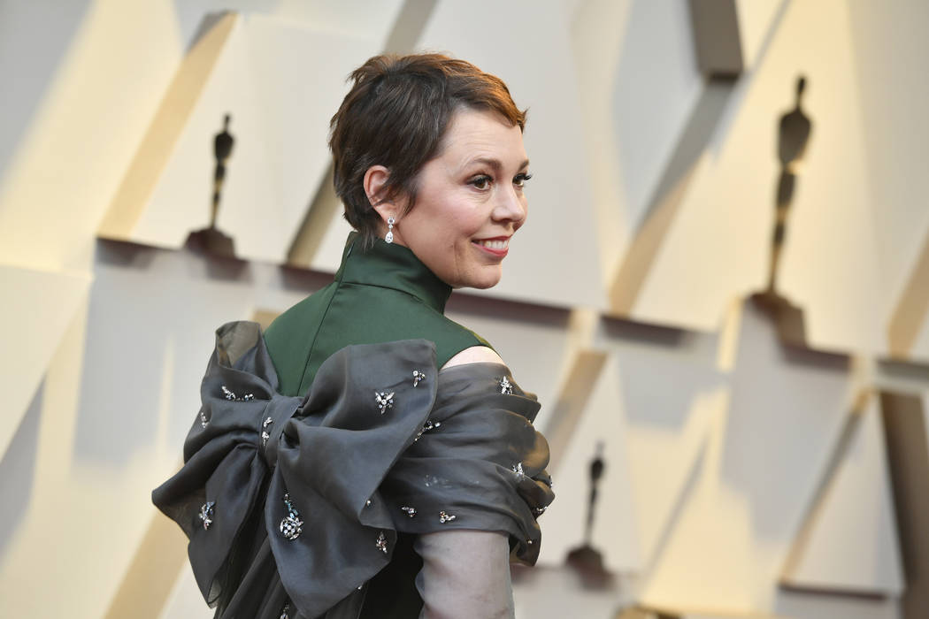Olivia Colman arrives at the Oscars on Sunday, Feb. 24, 2019, at the Dolby Theatre in Los Angeles. (Photo by Jordan Strauss/Invision/AP)