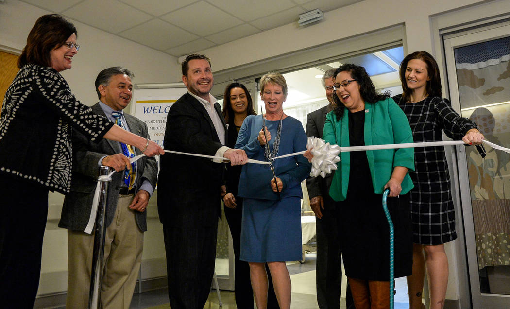 The VA Southern Nevada Healthcare System hosts a ribbon cutting ceremony as it expands its intensive care unit capabilities at the North Las Vegas VA Medical Center via a new telehealth partnershi ...