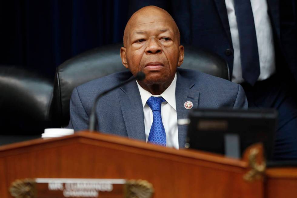 House Oversight and Reform Committee Chair Elijah Cummings, D-Md., watches during a break in testimony by Michael Cohen, President Donald Trump's former lawyer, on Capitol Hill in Washington, Wedn ...