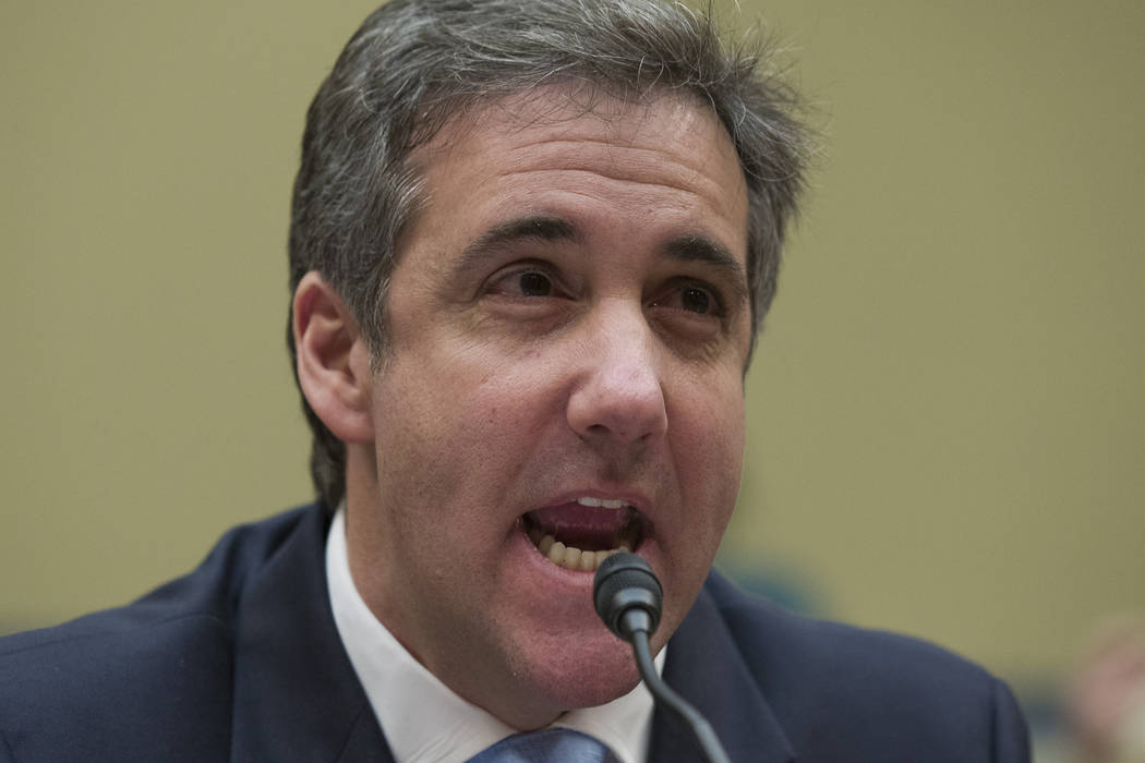 Michael Cohen, President Donald Trump's former lawyer, testifies before the House Oversight and Reform Committee, on Capitol Hill, Wednesday, Feb. 27, 2019, in Washington. (AP Photo/Alex Brandon)