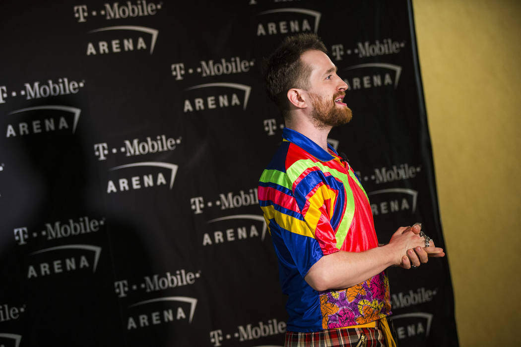 Daniel Platzman of Imagine Dragons talks about the importance of having sensory bags available at T-Mobile Arena in Las Vegas on Tuesday, Feb. 26, 2019. (Chase Stevens/Las Vegas Review-Journal) @c ...