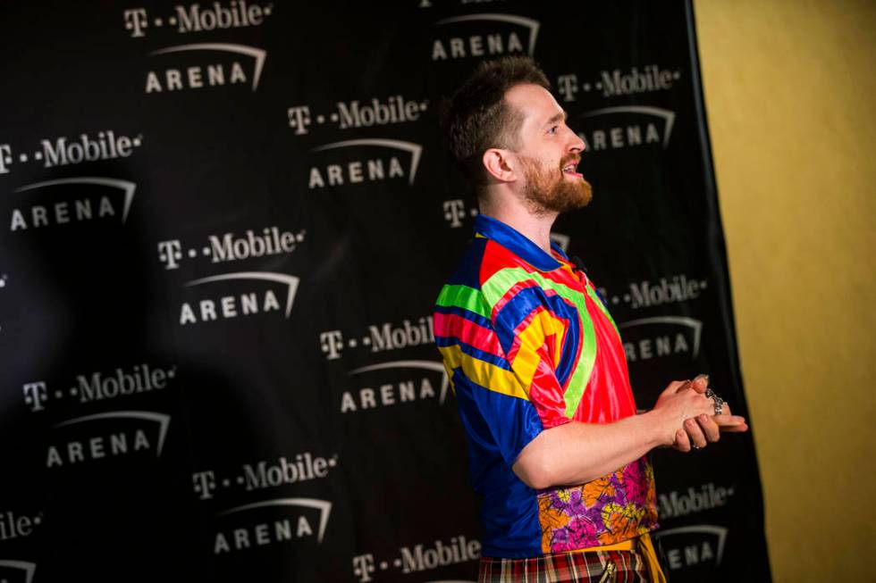 Daniel Platzman of Imagine Dragons talks about the importance of having sensory bags available at T-Mobile Arena in Las Vegas on Tuesday, Feb. 26, 2019. (Chase Stevens/Las Vegas Review-Journal) @c ...