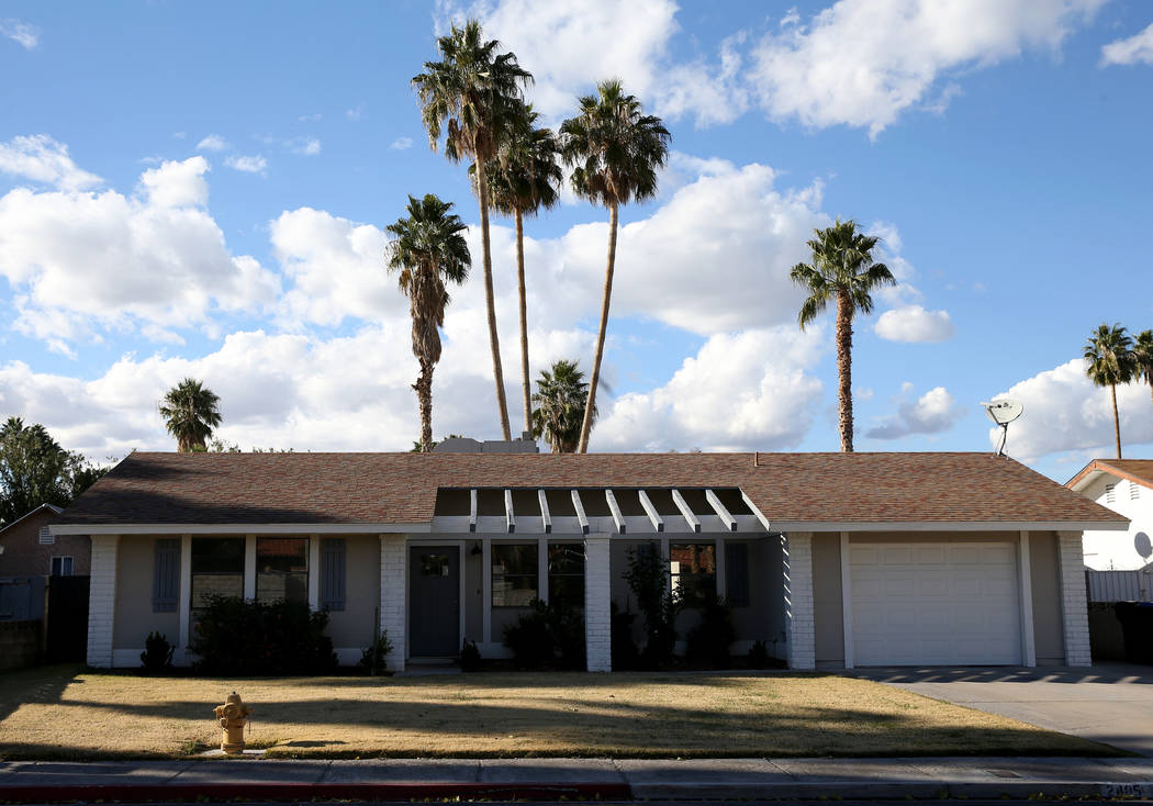 The home of Billi Dunning and her husband Brent Hawthorne at 2405 La Estrella St. in Henderson Friday, Nov. 30, 2018. The couple said the home, which was featured on the HGTV show Flip or Flop Veg ...