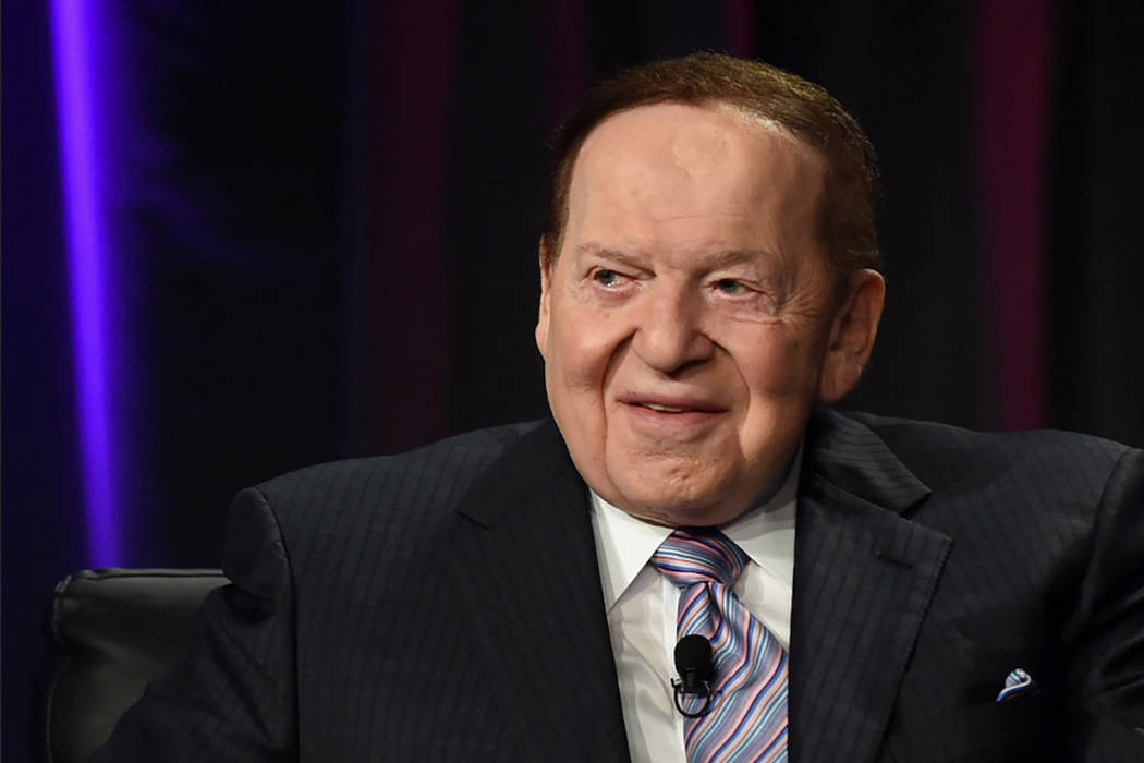 Las Vegas Sands Corp. Chairman and CEO Sheldon Adelson speaks at the Global Gaming Expo (G2E) 2014 at the Venetian Las Vegas on Oct. 1, 2014, in Las Vegas, Nevada. (Ethan Miller/Getty Images)