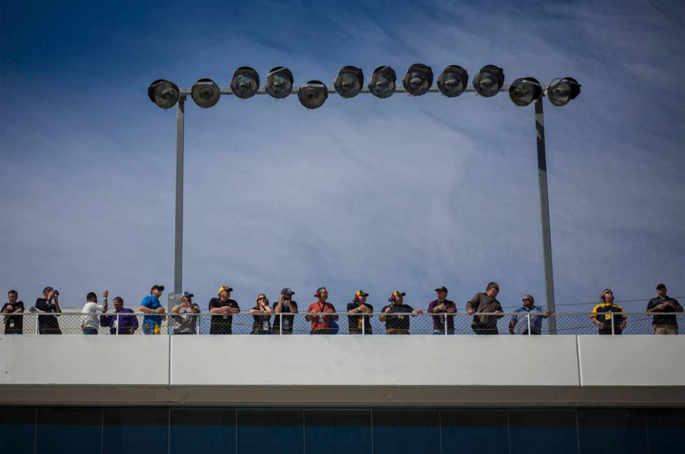 Fans pack Las Vegas Motor Speedway to watch the Monster Energy NASCAR Cup Series Pennzoil 400 on Sunday, March 3, 2019, in Las Vegas. (Benjamin Hager Review-Journal) @BenjaminHphoto