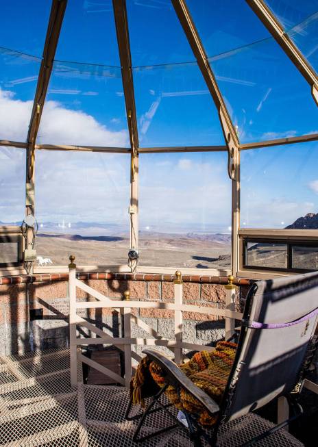 Atop the castle is an enclosed observatory where one can watch the stars in the clear night sky. (Tonya Harvey Real Estate Millions)