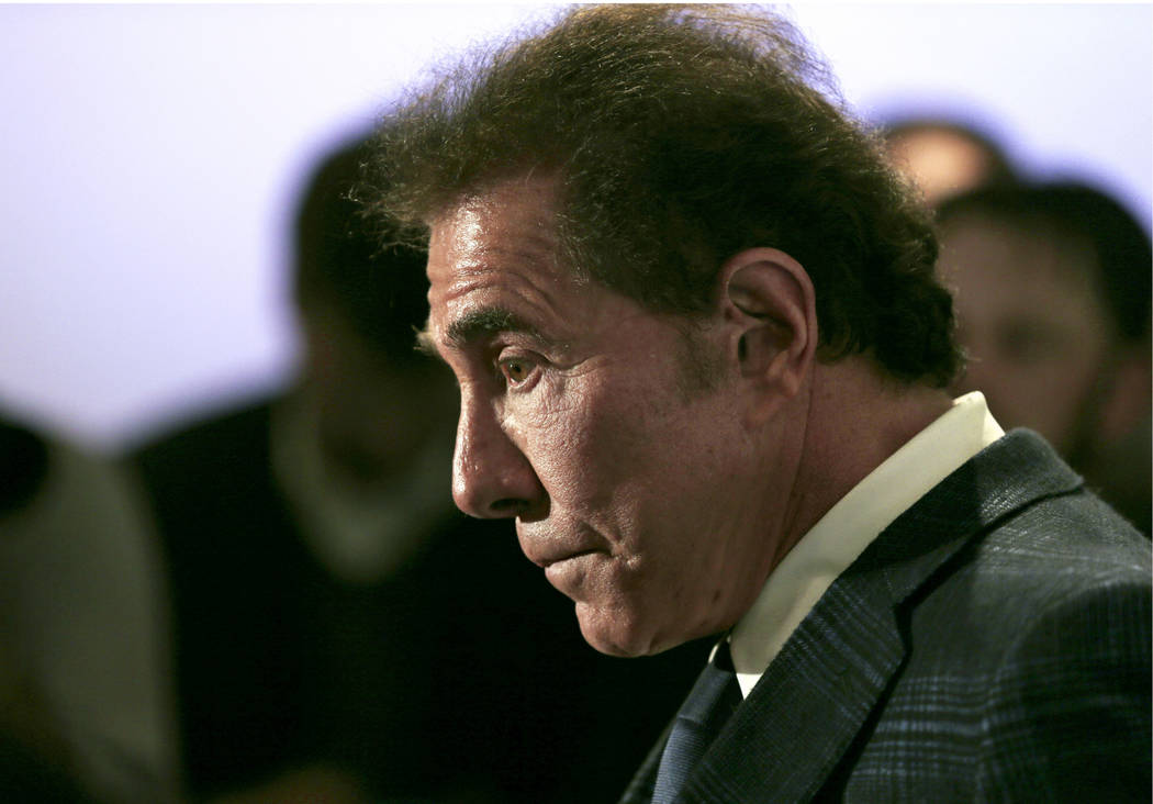 This March 15, 2016 file photo shows casino mogul Steve Wynn during a news conference in Medford, Mass. A termination agreement between embattled casino mogul Wynn and the company bearing his name ...