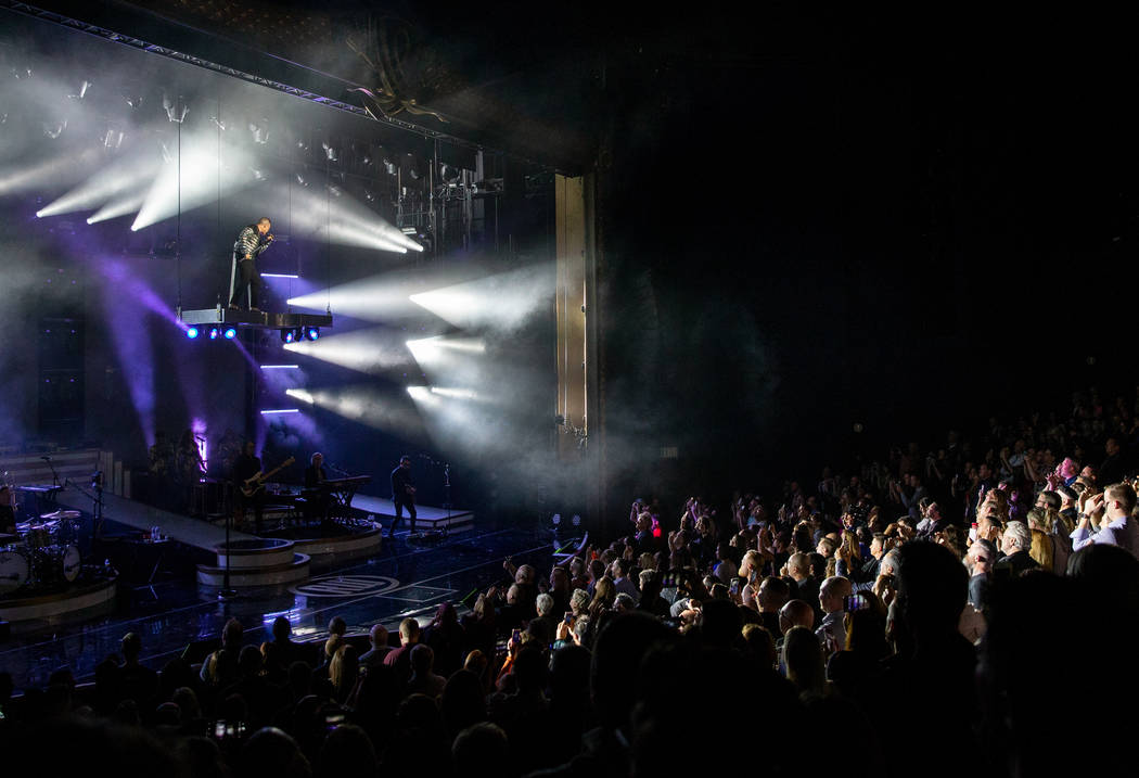 Robbie Williams debuts his residency, "Live In Las Vegas," at Encore Theater at Wynn Las Vegas on Wednesday, March 6, 2019. (Erik Kabik Photography/erikkabik.com)