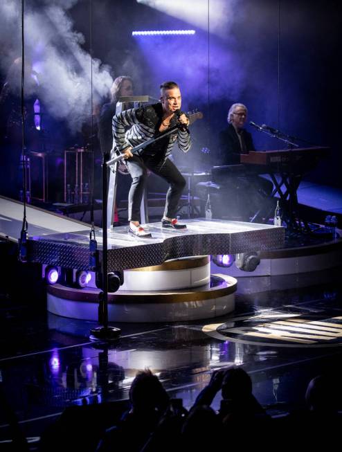 Robbie Williams debuts his residency, "Live In Las Vegas," at Encore Theater at Wynn Las Vegas on Wednesday, March 6, 2019. (Erik Kabik Photography/erikkabik.com)