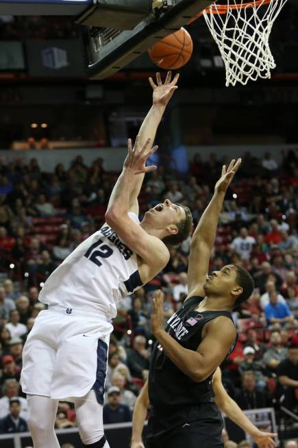 in the second half of the Mountain West tournament men's basketball championship game at the Thomas & Mack Center in Las Vegas, Saturday, March 16, 2019. Erik Verduzco Las Vegas Review-Journal ...